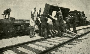 A Special Goods Train Takes It On The Rails, 1901 by Unbekannt