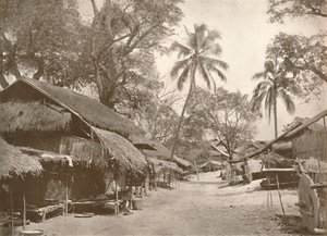 A Typical Burmese Village Scene