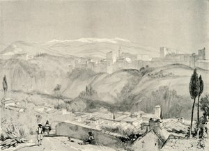 A View of the Alhambra from the Albaycin, 19th century, 1907 by Unbekannt