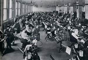 A View of the Largest Battery of Composing Machines in the World by Unbekannt