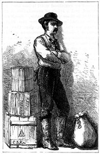A Wells Fargo messenger from their Express Delivery service via the Isthmus of Panama, 1875 by Unbekannt