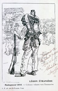 A column of the French Foreign Legion advancing towards Tananarive, Madagascar, 1895 by Unbekannt