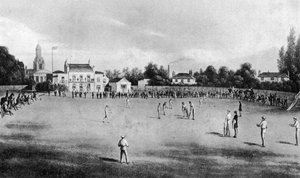 A Cricket Match in Progress at Kennington Oval, London, 1848 1912 by Unbekannt