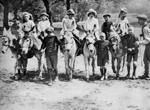 A Donkey Ride on a Bank Holiday on Hampstead Heath, London