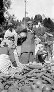 A food market in Darjeeling, West Bengal, India, c1910 by Unbekannt