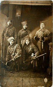 A Group of Red Army Soldiers Before Leaving for the Front, Petrograd, Russia by Unbekannt