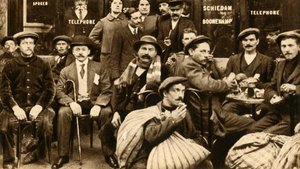 A Group of Refugee Field-Workers at a Café in Paris, First World War, 1914-1918