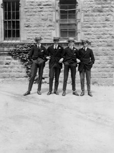 A Group of Schoolboys or Students, c. 1900s-1930s by Unbekannt