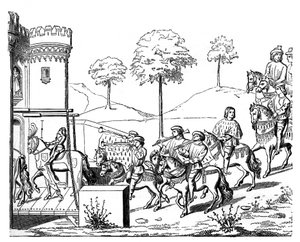 A Knight Entering the Lists, c1460-1465, 1870