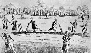 A Ladies Cricket Match, Newington Green, Islington, London