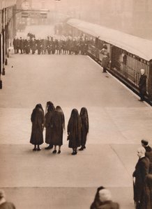 A Lone Group of Royal Mourners: Queen Mary with the Princess Royal