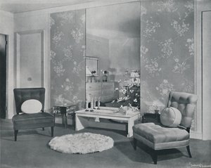 A modern bedroom inspired by the Chinese, 1942 by Unbekannt