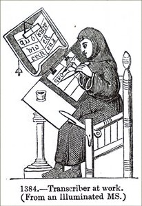 A Monk Illuminating a Manuscript by Unbekannt