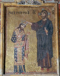 A Mosaic of Christ Crowning Roger II, 12th Century