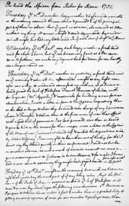A Page from the Journal of John Newton, 1750-1754