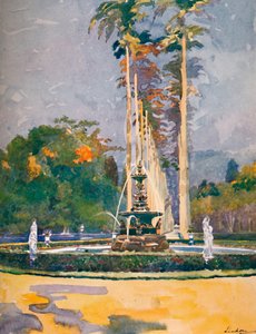 A portion of the Avenue of Royal Palms, Botanical Gardens
