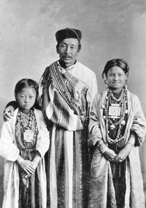 Portrait of Lepchas, West Bengal, India, c1910