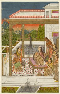 A princess with attendants on a terrace, c. 1720-1730 by Unbekannt