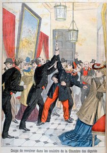 A revolver in the corridors of the chamber of deputies, Paris