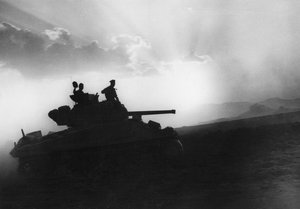 A squadron of tanks on the way to Rammacca, Sicily, 10 July 1943