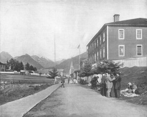 A Street in Sitka, Alaska, USA