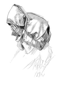 A Study by Edwin A Abbey RA by Unbekannt