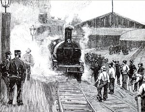 A Train Leaving Plymouth Train Station by Unbekannt