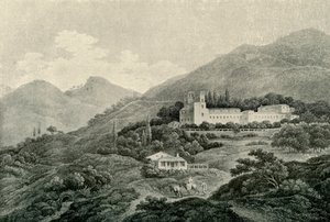 A view of the Royal Villa of the Generalife at Granada by Unbekannt