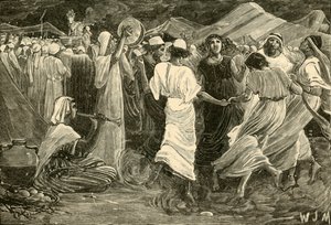 Aaron and the Israelites Worshipping the Calf