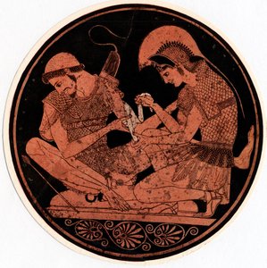 Achilles Bandaging the Wound of Patroclus