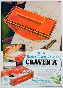 Advert for Craven A cigarettes, 1936