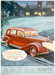 Advert for Hillman Motor Cars by Unbekannt