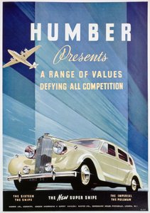 Advert for Humber motor cars by Unbekannt