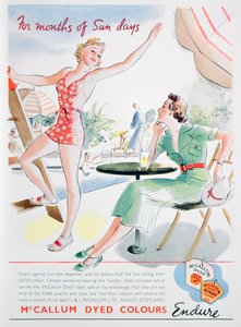 Advert for McCallum dyed colours, 1937