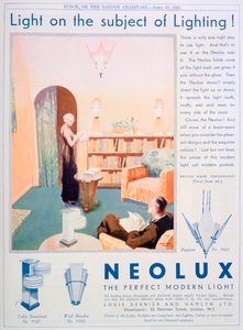 Advert for Neolux light fittings by Unbekannt
