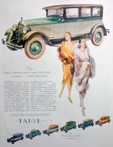 Advert for Paige motor cars