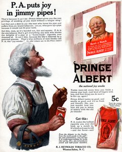 Advert for Prince Albert pipe tobacco