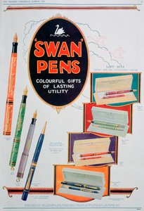 Advert for Swan pens, 1928