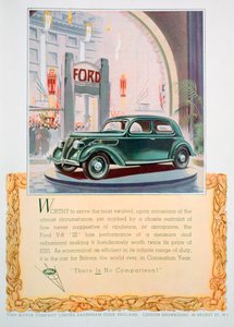 Advert for the Ford V8 22 Motor Car, 1937 by Unbekannt