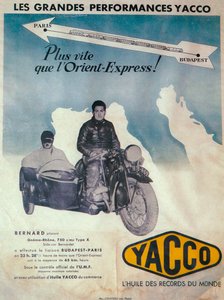 Advertisement for Yacco Motor Oil, 1936