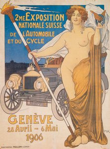 Advertisement for the Second Swiss National Car and Bicycle Exposition, Geneva by Unbekannt