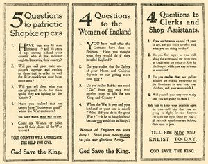 Advertisements Which Helped To Raise Kitcheners Army