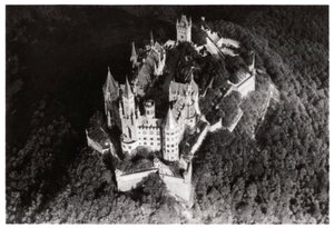 Aerial view of Hohenzollern Castle, Baden-Wurttemberg, Germany, from a Zeppelin, c1931 1933