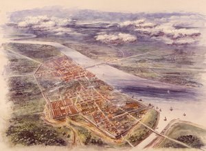 Aerial view of Londinium London from the north-west by Unbekannt