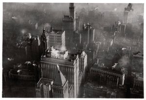 Aerial view of Manhattan, New York City, USA, from a Zeppelin, 1928 1933 by Unbekannt