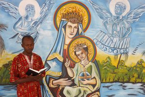 African Man Reading the Bible, Togoville, Togo