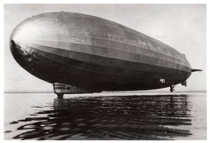 Airship LZ127 Graf Zeppelin Landing on Lake Constance, Germany, 1933 by Unbekannt