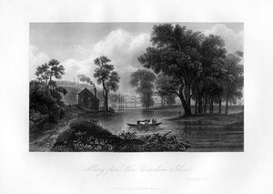 Albany from Van-Unsselaens Island, New York State by Unbekannt