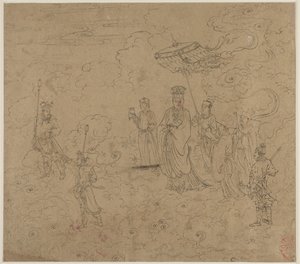 Album of Daoist and Buddhist Themes: Procession of Daoist Deities: Leaf 8 by Unbekannt