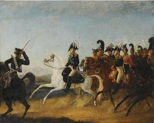 Alexander I of Russia Accompanied by His Staff